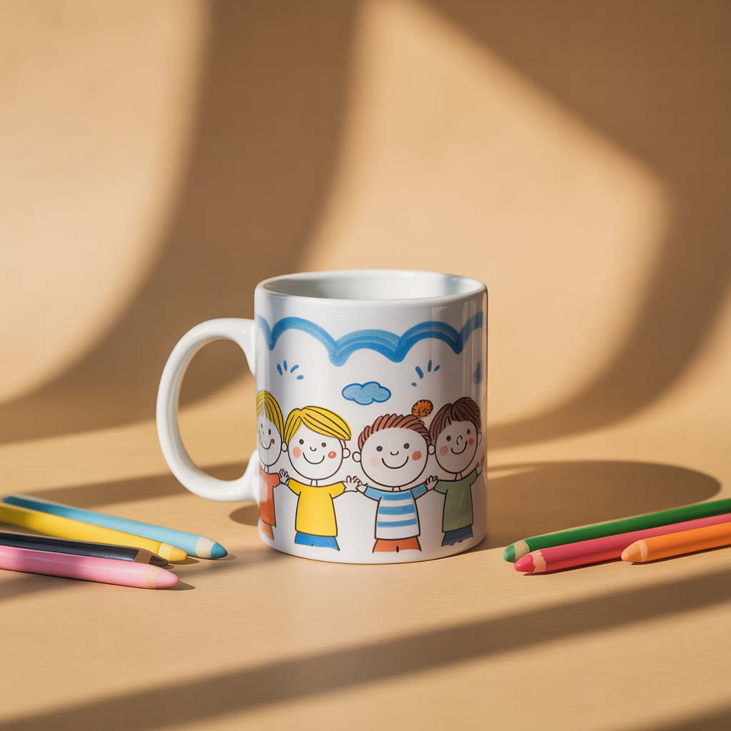 White 11oz Ceramic Mug with Color Inside