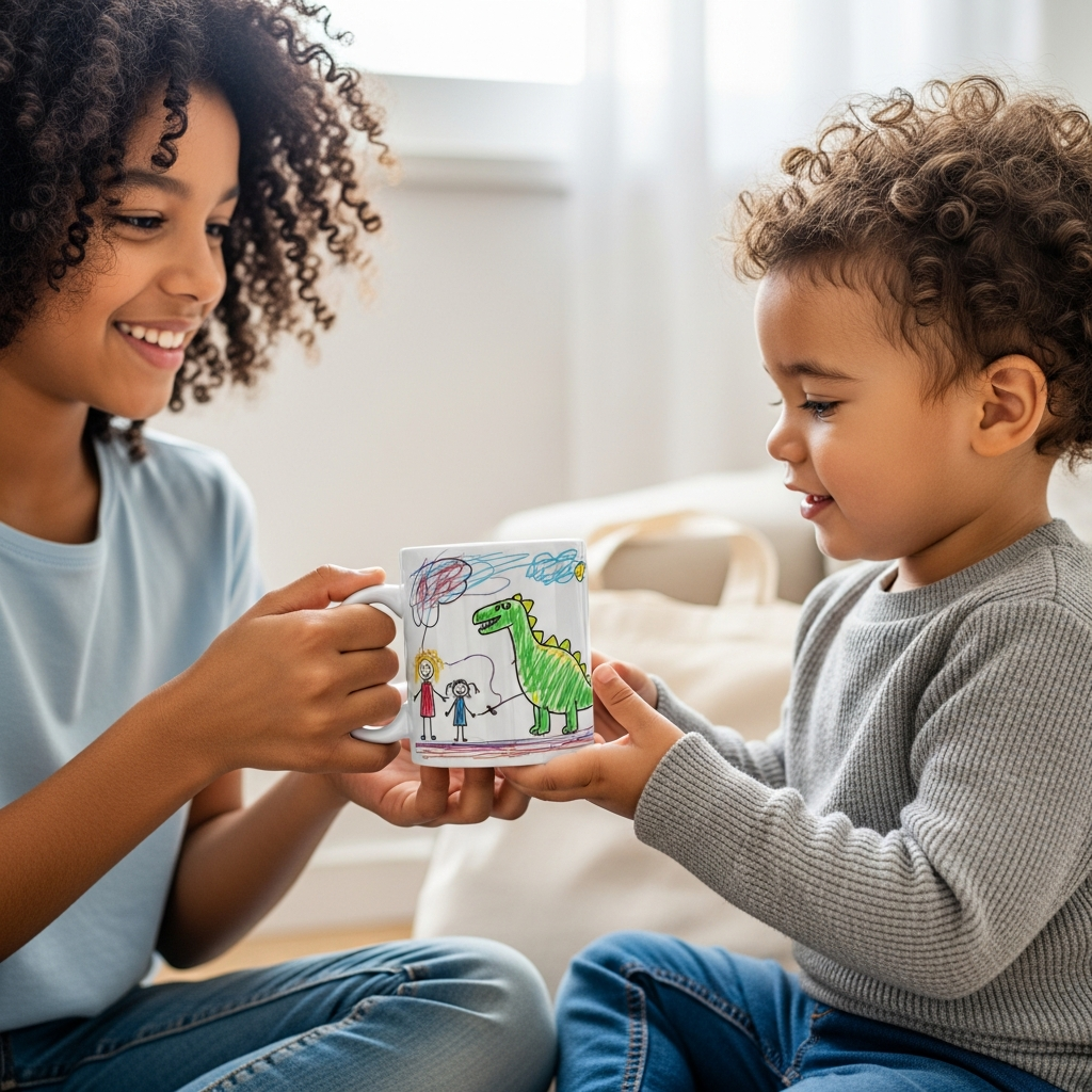 White 11oz Ceramic Mug with Color Inside